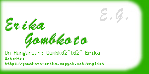 erika gombkoto business card